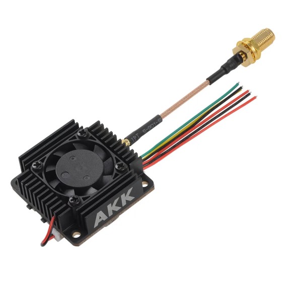 Vente en gros AKK Ultra longue portée 5.8Ghz 3000mW 3W jusqu'à 10Km VTX avec ventilateur MIC Smartaudio 30.5*30.5mm pour RC FPV Drone avion Fpv